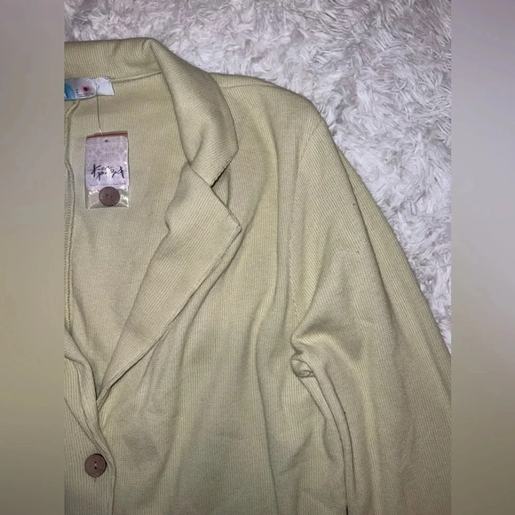 NWT Free People Beach Lizzie Romper size Womens Large Yellow / Green Blazer